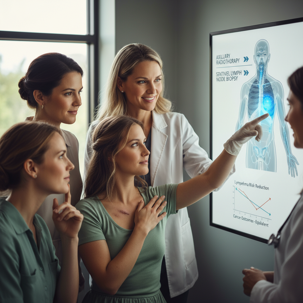 Menos cirugía en la axila puede reducir el riesgo de linfedema en cáncer de mama sin comprometer el control tumoral