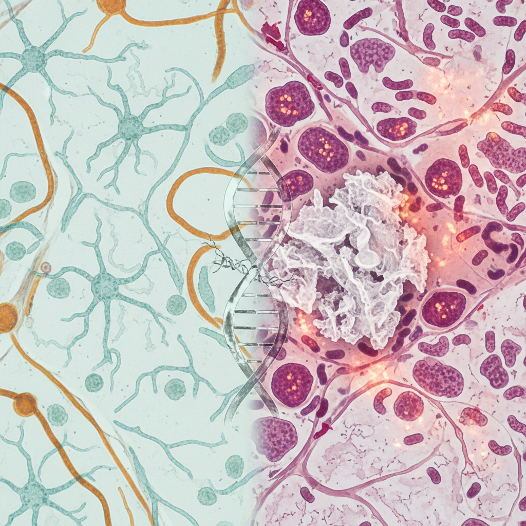 Mutaciones más conocidas por su papel en cáncer podrían alterar las células inmunes del cerebro en Alzheimer, pero su efecto no parece ser siempre dañino